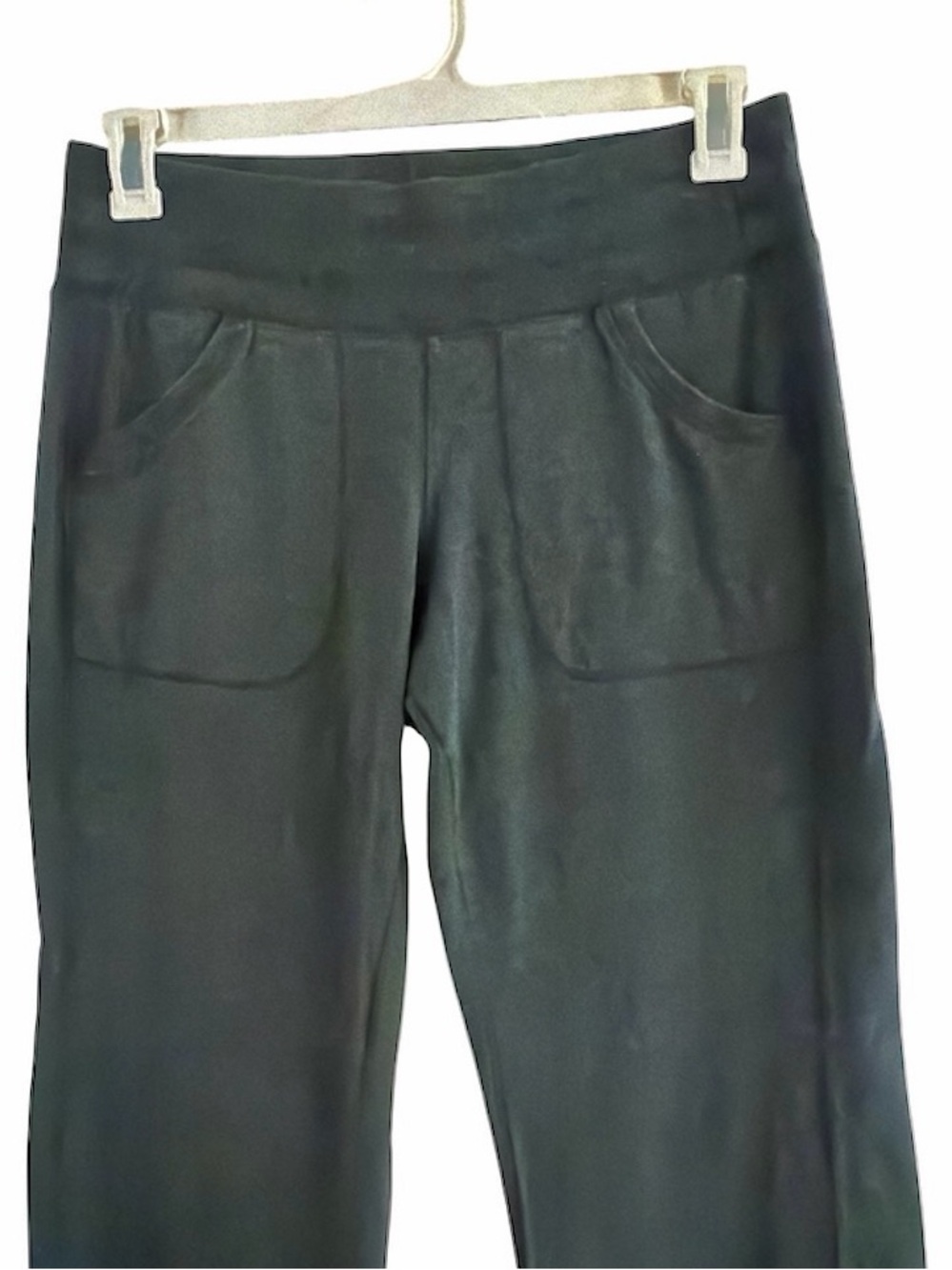 Tek Gear Charcoal Flare-Leg Pants With Side Pockets Size M - Picture 3 of 7